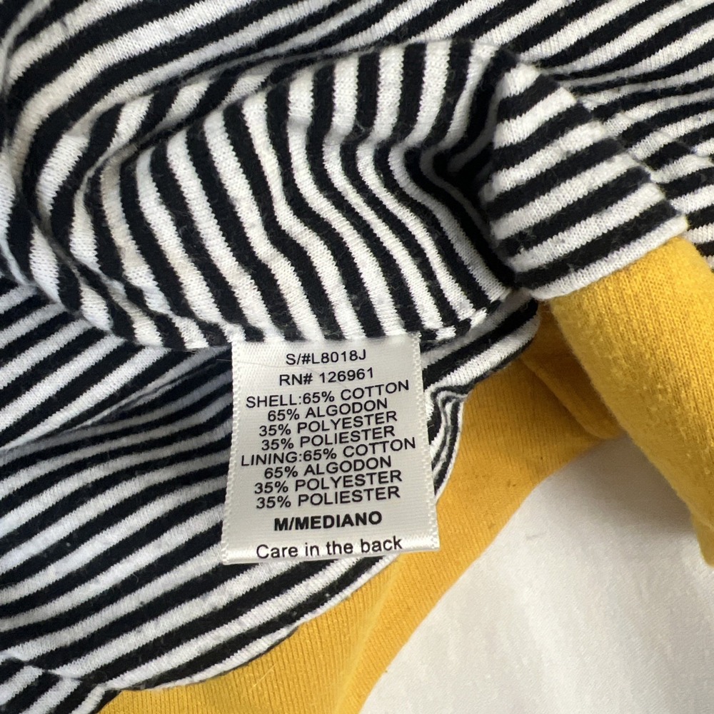 Love Culture Womens Mustard Yellow Striped Lining Single Button Blazer Size M - Picture 8 of 8